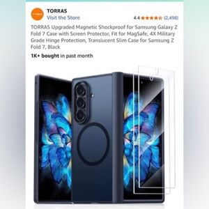 Shockproof Case for Samsung Galaxy Z Fold 7 - Black